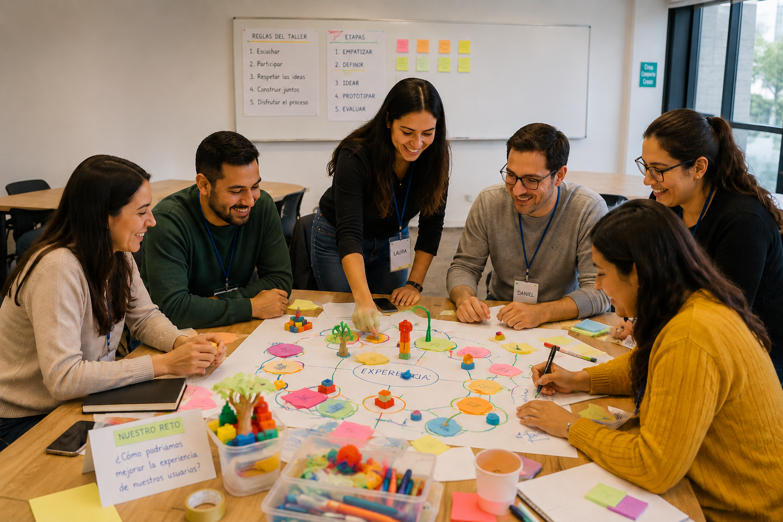 Facilitación de experiencias colaborativas